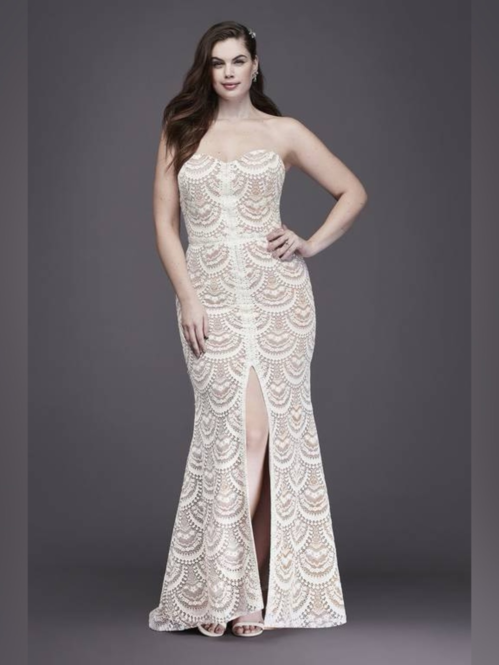 Galina Signature Lace Strapless Wedding Gown | 16W